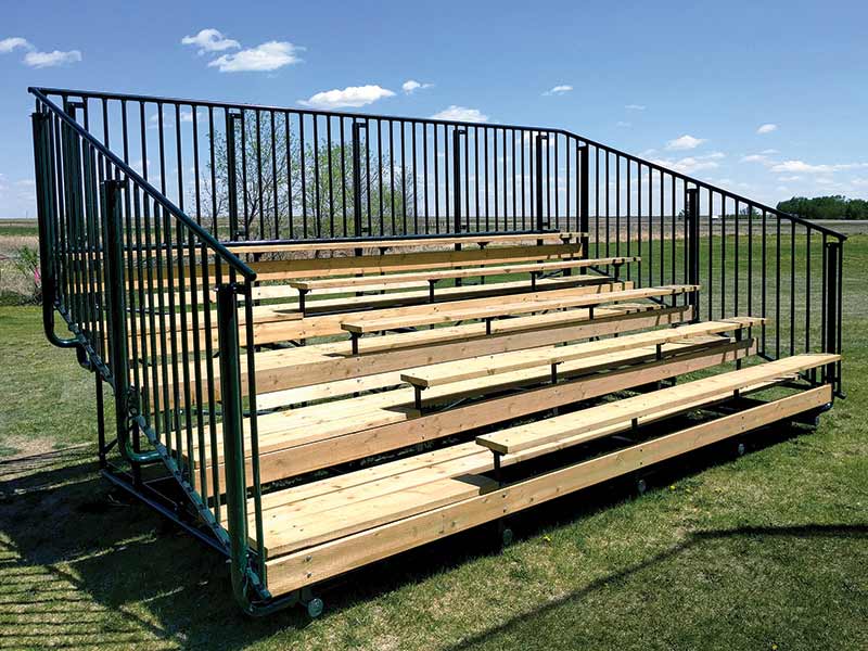 Bleacher seating for public events
