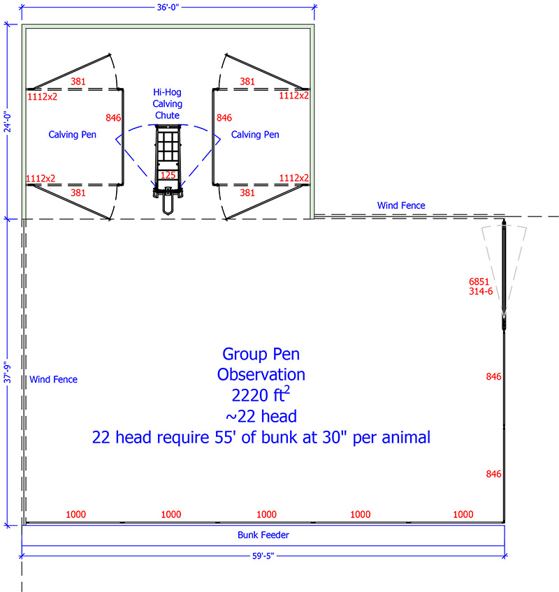 Sample calving barn design and layout - 09