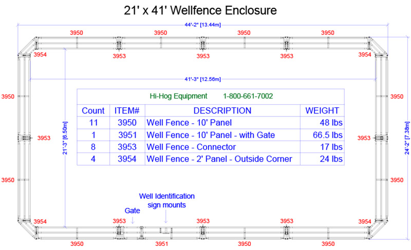 Sample 13 - 21'-3" x 41'-3" Hi-Hog Wellhead Enclosure