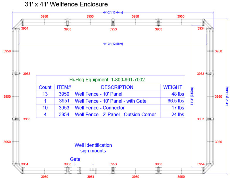 Sample 15 - 31'-3" x 41'-3" Hi-Hog Wellhead Enclosure