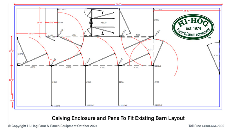 Gates and Panels with a Special Pen for the assistance in birthing calves