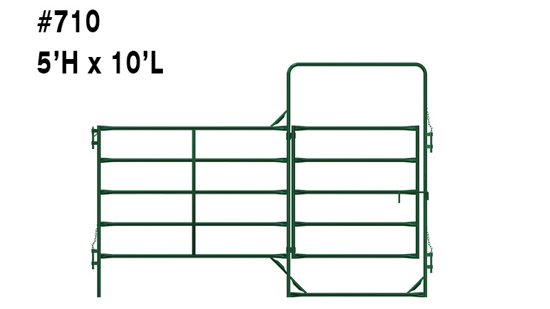 a steel security fence made by hi-hog farm and ranch equipment